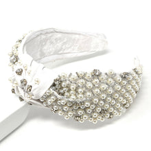 Load image into Gallery viewer, Bridal headband, Pearl wedding headband, Pearl Headpiece for bride, pearl headband for women, summer wedding hair accessories, bride gift, wedding headband, headpiece for bride, headband for bride, bridal gift, trendy headband, wedding hair piece, headbands for women, head band for bride, hair accessories, bridal headbands, bride silver headband, bridal accessories, bridal gift for bride, bridal wedding gift, rose gold hairband, bride headband, bride embellished headband, jeweled bridal headband