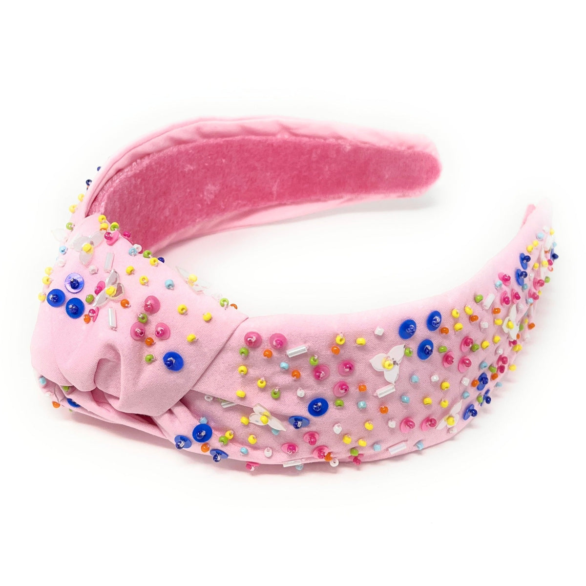 Sprinkles Knotted Headband, Embellished Headband, Birthday Headband