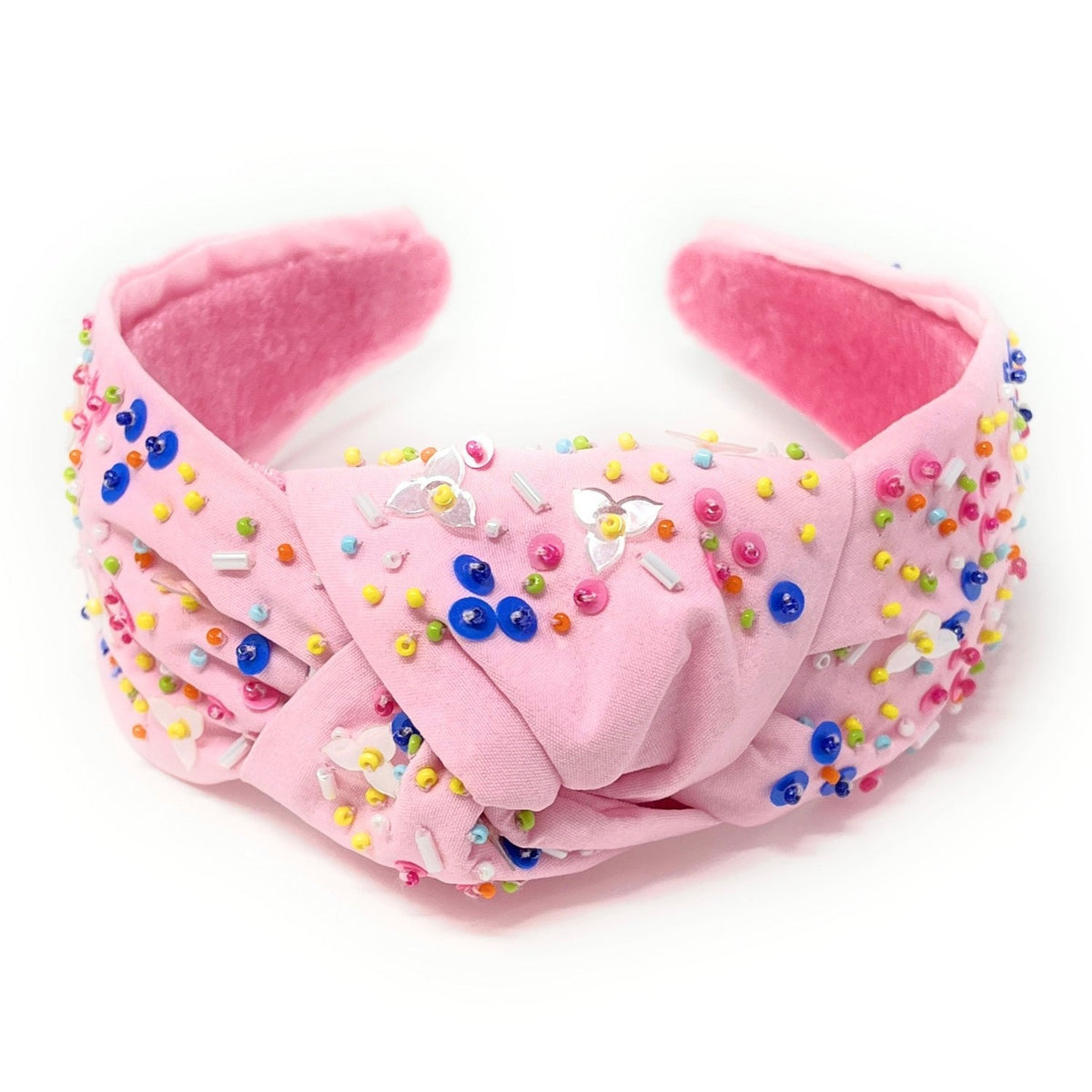 Sprinkles Knotted Headband, Embellished Headband, Birthday Headband