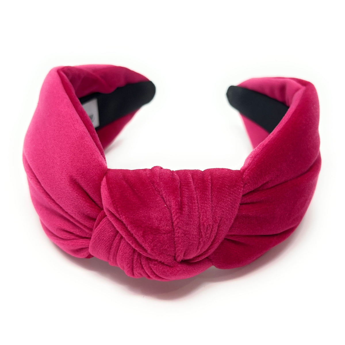 Fuchsia Knotted Headband, Fuchsia Velour Headband, Top Knot Headband