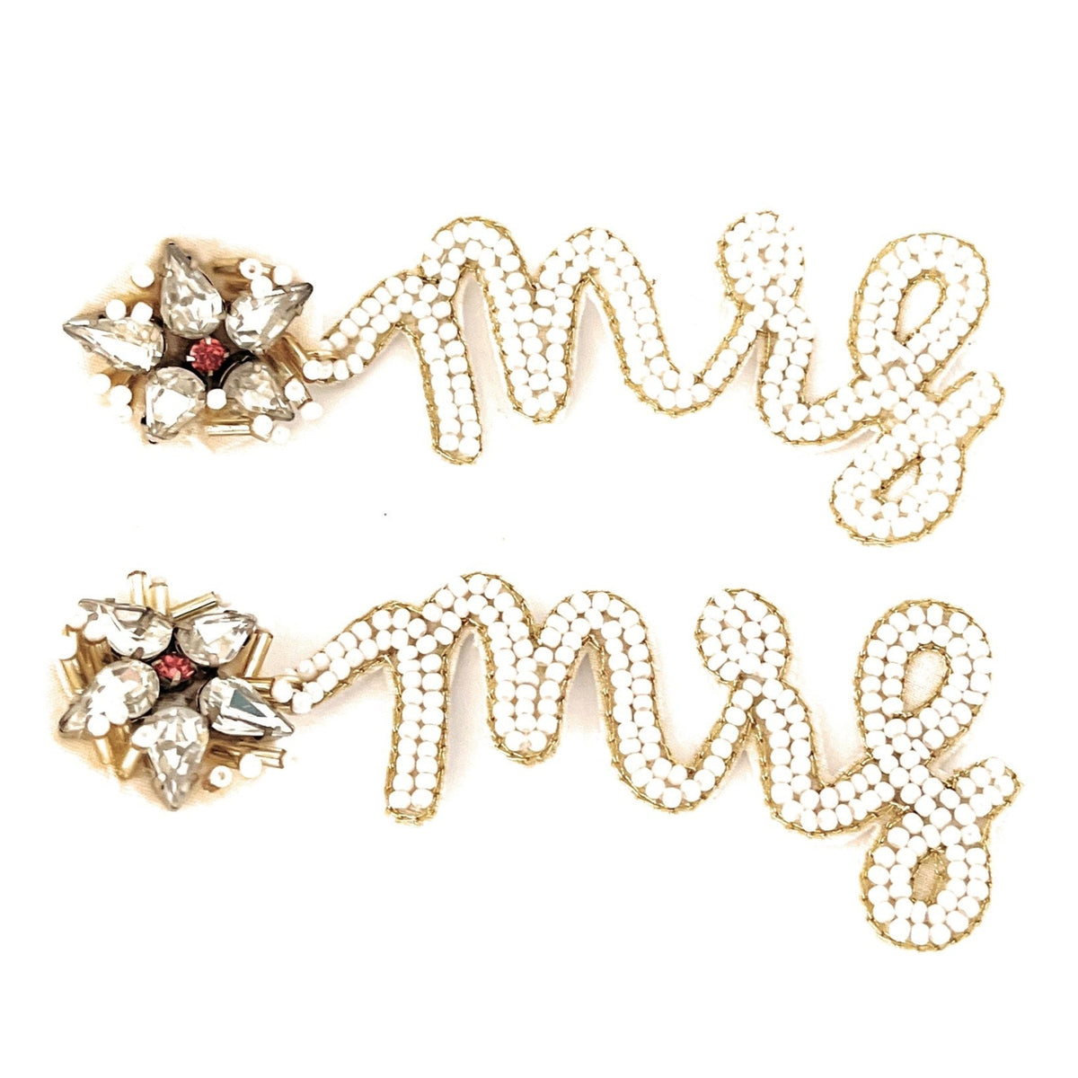 MRS Beaded Earrings, Bride Handmade Earrings, Bridal Shower Gifts