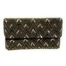 Load image into Gallery viewer, beaded clutch purse, black beaded bag, birthday gift, evening clutches, seed bead purse, party beaded bag, seed bead clutch, engagement gift, bridal gift to bride, bridal gift, gifts to bride, wedding gift, bride gifts, crossbody purse, bride to be gift, engagement gift, bachelorette gifts, best friend gift, best selling items, bride to be gift, bridal gifts for bride, party bag, wedding clutch, best friend gift, bridesmaid gift, bachelorette gift, black gold clutch purse, Black beaded clutch