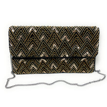 Load image into Gallery viewer, beaded clutch purse, black beaded bag, birthday gift, evening clutches, seed bead purse, party beaded bag, seed bead clutch, engagement gift, bridal gift to bride, bridal gift, gifts to bride, wedding gift, bride gifts, crossbody purse, bride to be gift, engagement gift, bachelorette gifts, best friend gift, best selling items, bride to be gift, bridal gifts for bride, party bag, wedding clutch, best friend gift, bridesmaid gift, bachelorette gift, black gold clutch purse, Black beaded clutch