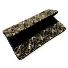 Load image into Gallery viewer, beaded clutch purse, black beaded bag, birthday gift, evening clutches, seed bead purse, party beaded bag, seed bead clutch, engagement gift, bridal gift to bride, bridal gift, gifts to bride, wedding gift, bride gifts, crossbody purse, bride to be gift, engagement gift, bachelorette gifts, best friend gift, best selling items, bride to be gift, bridal gifts for bride, party bag, wedding clutch, best friend gift, bridesmaid gift, bachelorette gift, black gold clutch purse, Black beaded clutch