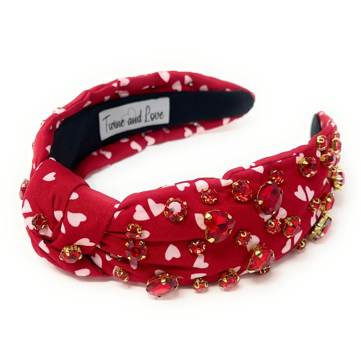 Valentines Knot Headband Hearts Knot Headband Red Headbands For Women