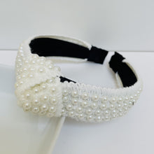 Load image into Gallery viewer, Bridal headband, Pearl wedding headband, Pearl Headpiece for bride, pearl headband for women, summer wedding hair accessories, bride gift, wedding headband, headpiece for bride, headband for bride, bridal gift, trendy headband, wedding hair piece, headbands for women, head band for bride, hair accessories, head band, hair bands for women, bridal white headband, bride white headband, white pearl headband
