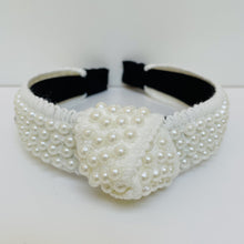 Load image into Gallery viewer, Bridal headband, Pearl wedding headband, Pearl Headpiece for bride, pearl headband for women, summer wedding hair accessories, bride gift, wedding headband, headpiece for bride, headband for bride, bridal gift, trendy headband, wedding hair piece, headbands for women, head band for bride, hair accessories, head band, hair bands for women, bridal white headband, bride white headband, white pearl headband