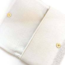 Load image into Gallery viewer, Bride clutch purse, gift for bride, seed beaded clutch purse, bridal purse clutch, white beaded wedding clutch, bride gifts, bridal gifts, engagement gifts, bridal shower gifts, bridesmaid gifts, bride to be gift, gift for her, bride gift, wedding gift, bridal gift, bridal purse clutch, wedding bag, wedding purse for bride, bride bag, wedding bridal clutch, wedding white bag, gifts for the bride, best engagement gift, best bridesmaid gift, bridal clutch, crossbody, gifts for her, handbag, wedding
