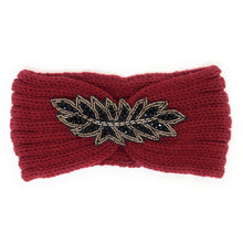 Load image into Gallery viewer, Ear Warmer headband, Knit wrap headband, Knit accessory, Women knit warm headband, Jewel Knit headband, Knitted headband, Knit wrap, Winter headbands, knit wrap headband, women knit wrap, winter accessory, jeweled hair accessory, winter headband, winter ear warmer, women headband, crochet headband, ear warmers, ear warmer for women, boho knit headband, winter knit headband, jeweled knit headband, knit accessories, best selling items