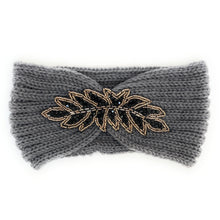 Load image into Gallery viewer, Ear Warmer headband, Knit wrap headband, Knit accessory, Women knit warm headband, Jewel Knit headband, Knitted headband, Knit wrap, Winter headbands, knit wrap headband, women knit wrap, winter accessory, jeweled hair accessory, winter headband, winter ear warmer, women headband, crochet headband, ear warmers, ear warmer for women, boho knit headband, winter knit headband, jeweled knit headband, knit accessories, best selling items