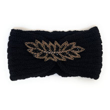 Load image into Gallery viewer, Ear Warmer headband, Knit wrap headband, Knit accessory, Women knit warm headband, Jewel Knit headband, Knitted headband, Knit wrap, Winter headbands, knit wrap headband, women knit wrap, winter accessory, jeweled hair accessory, winter headband, winter ear warmer, women headband, crochet headband, ear warmers, ear warmer for women, boho knit headband, winter knit headband, jeweled knit headband, knit accessories, best selling items