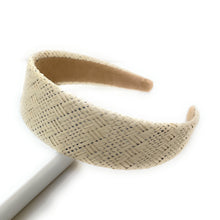 Load image into Gallery viewer, headband for women, fashion headbands, womens headband, headbands for women, stylish headbands, headband style, top knot headband, woven top knot headband, head band, hair band, trendy headbands, top knotted headband, spring headband, summer headbands, handmade headbands, head band, hair band for women, trendy headband, fashion headbands, headband style, hair accessories, head band for women, grass braided headband, hair band, hair hoop for women, colorful headband, raffia headband, beige braided headband