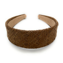Load image into Gallery viewer, headband for women, fashion headbands, womens headband, headbands for women, stylish headbands, headband style, top knot headband, woven top knot headband, head band, hair band, trendy headbands, top knotted headband, spring headband, summer headbands, handmade headbands, head band, hair band for women, trendy headband, fashion headbands, headband style, hair accessories, head band for women, grass braided headband, hair band, hair hoop for women, colorful headband, raffia headband, beige braided headband