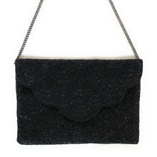 Load image into Gallery viewer, beaded clutch purse, beaded bag, birthday gift for her, evening clutches, seed bead purse, beaded bag, seed bead clutch, engagement gift, bridal gift to bride, bridal gift, gifts to bride, wedding gift, bride gifts, crossbody purse, bride to be gift, engagement gift, bachelorette gifts, best friend gift, best selling items, bride to be gift, bridal gifts for bride, party bag, boho clutch, best friend gift, bridesmaid gift, bachelorette gift, black beaded clutch purse, black beaded clutch