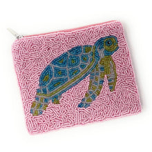 Load image into Gallery viewer, Coin Purse Pouch, Beaded Coin Purse, bead Coin Purse, Beaded Purse, sea turtle Coin Purse, Best Friend Gift, Boho bags, Wallets for her, beaded coin purse, cute pouch, boho pouch, boho accessories, best friend gifts, coin purse, turtle coin pouch, money coin pouch, miscellaneous gifts, best seller, best selling items, bachelorette gifts, birthday gifts, preppy beaded wallet, party favors, pink coin purse, turtle beaded coin pouch, wallets for girls, sea turtle lovers gifts, Sea turtle coin pouch