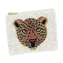 Load image into Gallery viewer, Coin Purse Pouch, Beaded Coin Purse, bead Coin Purse, Beaded Purse, jaguar Coin Purse, Best Friend Gift, Boho bags, Wallets for her, beaded coin purse, cute pouch, boho pouch, boho accessories, best friend gifts, coin purse, turtle coin pouch, money coin pouch, miscellaneous gifts, best seller, best selling items, bachelorette gifts, birthday gifts, preppy beaded wallet, party favors, jaguar beaded coin purse, jaguar beaded coin pouch, wallets for girls, sea turtle lovers gifts, South Alabama coin pouch