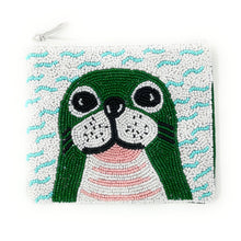 Load image into Gallery viewer, Coin Purse Pouch, seal lion Beaded Coin Purse, seal bead Coin Purse, cute seal lion Beaded Purse, Seal lion lovers Coin Purse, Best Friend Gift, Seal beaded coin purse, Cute Wallets for her, beaded coin purse, Seal lion gifts, boho pouch, boho accessories, best friend gifts, coin purse, Sea creatures coin pouch, money coin pouch, heart gifts, best selling items, bachelorette gifts, birthday gifts, preppy beaded wallet, party favors, Sea lion party favors, sea lion accessories.