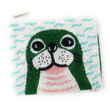 Load image into Gallery viewer, Coin Purse Pouch, seal lion Beaded Coin Purse, seal bead Coin Purse, cute seal lion Beaded Purse, Seal lion lovers Coin Purse, Best Friend Gift, Seal beaded coin purse, Cute Wallets for her, beaded coin purse, Seal lion gifts, boho pouch, boho accessories, best friend gifts, coin purse, Sea creatures coin pouch, money coin pouch, heart gifts, best selling items, bachelorette gifts, birthday gifts, preppy beaded wallet, party favors, Sea lion party favors, sea lion accessories.