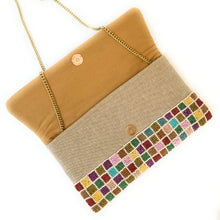 Load image into Gallery viewer, Multi color beaded clutch purse, birthday gift for her, summer clutch, seed bead purse, beaded bag, palm leaf handbang, beaded bag, seed bead clutch, summer bag, birthday gift for her, clutch bag, seed bead purse, engagement gift, bridal gift to bride, bridal gift, palm leaves purse, gifts to bride, gifts for bride, wedding gift, bride gifts, beaded clutch purse, birthday gift for her, summer clutch, seed bead purse, beaded bag, summer bag, boho purse, Abstract purse, multicolor purse
