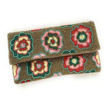 Load image into Gallery viewer, beaded clutch purse, beaded bag, birthday gift for her, summer clutch, seed bead purse, beaded bag, seed bead clutch, summer bag, clutch bag, engagement gift, bridal gift to bride, bridal gift, wedding gift, bride gifts, cross body purse, bride to be gift, engagement gift, bachelorette gifts, best friend gift, best selling item, party bag, summer purse, boho clutch, best friend gift, bridesmaid gift, Bohemian bag, floral beaded clutch purse, floral clutch purse, floral handbag, floral crossbody bag