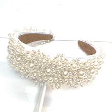 Load image into Gallery viewer, Bridal headband, Pearl wedding headband, Pearl Headpiece for bride, pearl headband for women, summer wedding hair accessories, bride gift, wedding headband, headpiece for bride, headband for bride, bridal gift, trendy headband, wedding hair piece, headbands for women, head band for bride, hair accessories, head band, hair bands for women, bridal white headband, bride beige headband, beige bride headband, bridal accessories, bridal gift for bride, bridal wedding gift, white pearl hairband, bride headband