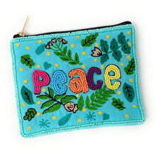 Load image into Gallery viewer, Peace Coin Purse Pouch, PEACE Beaded Coin Purse, Peace bead Coin Purse, cute Beaded Purses for kids, Octopus lovers Coin Purse, Best Friend Gift, peace beaded coin purse, Cute Wallets for her, beaded coin purse, girl birthday gifts, boho pouch, boho accessories, best friend gifts, coin purse, Sea creatures coin pouch, money coin pouch, heart gifts, best selling items, bachelorette gifts, birthday gifts, preppy beaded wallet, party favors, Fun party favors, Bohemian accessories.