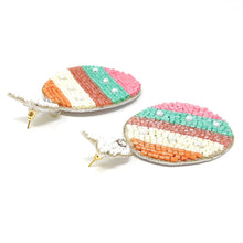 Load image into Gallery viewer, Easter Egg Beaded Earrings, Easter Egg Earrings, pastel Easter Egg Earrings, bunny Beaded Earrings, Seed Bead, Easter eggs earrings, Pastel color earrings, Cute Easter Egg beaded earrings, bunny beaded earrings, Easter rabbit beaded earrings, rabbit beaded earrings, Easter rabbit bead earrings, Rabbit bead earrings, Easter day gifts, Easter accessories, Easter jewelry accessories, Easter accessories, Easter Rabbit earrings, Easter gifts, best Selling items, Pearl Easter earrings