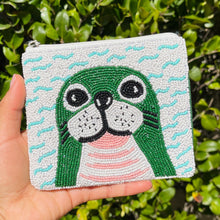 Load image into Gallery viewer, Coin Purse Pouch, seal lion Beaded Coin Purse, seal bead Coin Purse, cute seal lion Beaded Purse, Seal lion lovers Coin Purse, Best Friend Gift, Seal beaded coin purse, Cute Wallets for her, beaded coin purse, Seal lion gifts, boho pouch, boho accessories, best friend gifts, coin purse, Sea creatures coin pouch, money coin pouch, heart gifts, best selling items, bachelorette gifts, birthday gifts, preppy beaded wallet, party favors, Sea lion party favors, sea lion accessories.