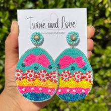 Load image into Gallery viewer, Easter Egg Beaded Earrings, Easter Egg Earrings, pastel Easter Egg Earrings, Egg Beaded Earrings, Seed Bead, Easter eggs earrings, Multicolor Egg earrings, Cute Easter Egg beaded earrings, bunny beaded earrings, Easter rabbit beaded earrings, rabbit beaded earrings, Easter rabbit bead earrings, Rabbit bead earrings, Easter day gifts, Easter accessories, Easter jewelry accessories, Easter accessories, Easter Rabbit earrings, Easter gifts, best Selling items, Pearl Easter earrings