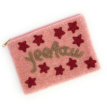 Load image into Gallery viewer, Coin Purse Pouch, Beaded Coin Purse, Cute Coin Purse, Beaded Purse, Summer Coin Purse, Best Friend Gift, Pouches, Boho bags, Wallets for her, beaded coin purse, boho purse, gifs for her, birthday gifts, cute pouches, pouches for women, boho pouch, boho accessories, best friend gifts, coin purse, coin pouch, friend gift, girlfriend gift, miscellaneous gifts, best friend birthday gift, gift card bag, cosmetic bag, make up bag, Yeehaw pouch, Fun Pouch, Yeehaw coin purse, Bachelorette party favors