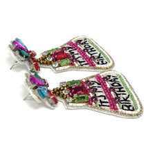 Load image into Gallery viewer, birthday gifts, happy birthday gift, happy birthday earrings, happy birthday gifts, birthday gift for her, cake birthday gifts, birthday cake gifts, birthday cake earrings, cake beaded earrings, happy birthday beaded earrings, beaded earrings, birthday beaded earrings, Happy Birthday bead earrings, happy birthday beaded earrings, beaded gifts, bead earrings, beaded earrings for her, happy birthday beaded earrings, birthday girl earrings