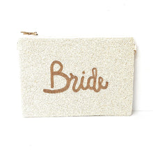 Load image into Gallery viewer, Bride clutch purse, gift for bride, seed beaded clutch purse, bridal purse clutch, white beaded wedding clutch, bride gifts, bridal gifts, engagement gifts, bridal shower gifts, bridesmaid gifts, bride to be gift, gift for her, bride gift, wedding gift, bridal gift, bridal purse clutch, wedding bag, wedding purse for bride, bride bag, wedding bridal clutch, wedding white bag, gifts for the bride, best engagement gift, best bridesmaid gift, Ivory clutch purse, ivory beaded clutch purse