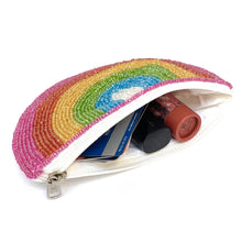 Load image into Gallery viewer, Coin Purse Pouch, Beaded Coin Purse, Cute Coin Purse, Beaded Purse, Summer Coin Purse, Best Friend Gift, Pouches, Boho bags, Wallets for her, beaded coin purse, boho purse, gifs for her, birthday gifts, cute pouches, pouches for women, boho pouch, boho accessories, best friend gifts, coin purse, coin pouch, cash money coin pouch, money coin pouch, friend gift, girlfriend gift, miscellaneous gifts, birthday gift, save money gift , rainbow lover gifts, rainbow purse, best seller, best selling items