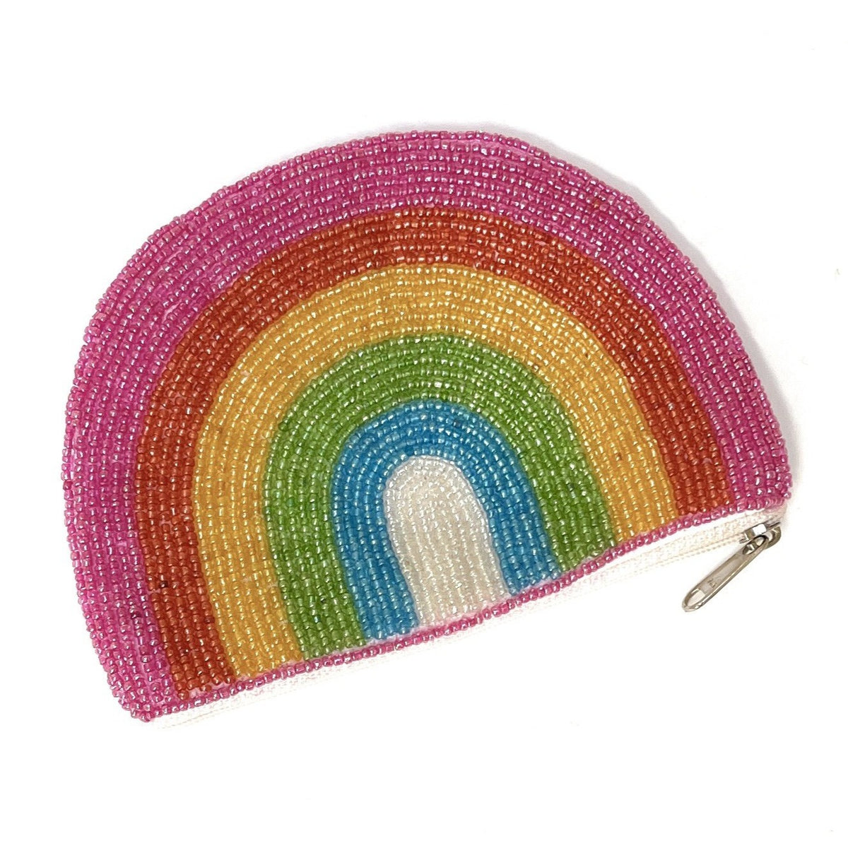 Rainbow Coin Purse, Beaded Clutch Purse, Handmade Coin Purses, Coin Pouch
