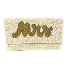 Load image into Gallery viewer, Bride clutch purse, gift for bride, seed beaded clutch purse, bridal purse clutch, white beaded wedding clutch, bride gifts, bridal gifts, engagement gifts, bridal shower gifts, bridesmaid gifts, bride to be gift, gift for her, bride gift, wedding gift, bridal gift, bridal purse clutch, wedding bag, wedding purse for bride, bride bag, wedding bridal clutch, wedding white bag, gifts for the bride, best engagement gift, best bridesmaid gift