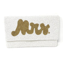 Load image into Gallery viewer, Bride clutch purse, gift for bride, seed beaded clutch purse, bridal purse clutch, white beaded wedding clutch, bride gifts, bridal gifts, engagement gifts, bridal shower gifts, bridesmaid gifts, bride to be gift, gift for her, bride gift, wedding gift, bridal gift, bridal purse clutch, wedding bag, wedding purse for bride, bride bag, wedding bridal clutch, wedding white bag, gifts for the bride, best engagement gift, best bridesmaid gift