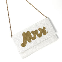 Load image into Gallery viewer, Bride clutch purse, gift for bride, seed beaded clutch purse, bridal purse clutch, white beaded wedding clutch, bride gifts, bridal gifts, engagement gifts, bridal shower gifts, bridesmaid gifts, bride to be gift, gift for her, bride gift, wedding gift, bridal gift, bridal purse clutch, wedding bag, wedding purse for bride, bride bag, wedding bridal clutch, wedding white bag, gifts for the bride, best engagement gift, best bridesmaid gift