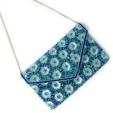 Load image into Gallery viewer, Blue beaded clutch purse, birthday gift for her, Blue seed bead purse, beaded bag, blue beaded handbag, beaded bag, seed bead clutch, summer bag, birthday gift, Blue clutch bag, best friend gifts, engagement gift, bridal gift to bride, bridal gift, sea blue beaded clutch, turquoise bead purse, wedding gift, bride gifts, beaded clutch purse, fall beaded bag, summer bag, boho purse, Light blue beaded clutch purse, blue purse, blue bead purse, best selling items, best seller, sea blue clutch, blue sequins bag