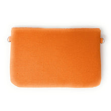 Load image into Gallery viewer, Beaded clutch purse, orange burnt beaded clutch, GameDay Purse, go vols Beaded bag, go vols purse, Game Day purse, go Vols Tennessee, game day college purse, Vols beaded purse, best friend gift, college bag, college game day gift, orange burnt gifts, go vols beaded purse, college gifts, college football orange clutch, Vols beaded purse, black with orange white striped purse, orange purse with white stripes, tailgating outfit, tailgating beaded clutch, Football beaded clutch 