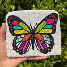 Load image into Gallery viewer, Coin Purse Pouch, Beaded Coin Purse, Cute Coin Purse, Beaded Purse, Summer Coin Purse, Best Friend Gift, Pouches, Boho bags, Wallets for her, beaded coin purse, boho purse, gifs for her, birthday gifts, cute pouches, pouches for women, boho pouch, boho accessories, best friend gifts, coin purse, coin pouch, cash money coin pouch, money coin pouch, friend gift, girlfriend gift, miscellaneous gifts, birthday gift, save money gift, Butterfly pouch, butterfly accessories, butterfly coin pouch, butterfly gifts