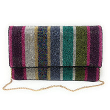 Load image into Gallery viewer, beaded clutch purse, beaded bag, birthday gift for her, summer clutch, seed bead purse, beaded bag, seed bead clutch, summer bag, clutch bag, engagement gift, bridal gift to bride, bridal gift, Fuchsia purse, gifts to bride, wedding gift, bride gifts, cross body purse, bride to be gift, engagement gift, bachelorette gifts, best friend gift, best selling item, party bag, summer purse, boho clutch, best friend gift, bridesmaid gift, Striped beaded bag, multicolor beaded purse, striped beaded clutch purse