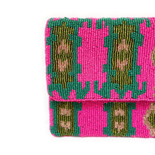 Load image into Gallery viewer, beaded clutch purse, beaded bag, birthday gift for her, summer clutch, seed bead purse, beaded bag, seed bead clutch, summer bag, clutch bag, engagement gift, bridal gift to bride, bridal gift, Fuchsia purse, gifts to bride, wedding gift, bride gifts, cross body purse, bride to be gift, engagement gift, bachelorette gifts, best friend gift, best selling item, party bag, summer purse, boho clutch, best friend gift, bridesmaid gift, Bohemian bag