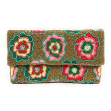 Load image into Gallery viewer, beaded clutch purse, beaded bag, birthday gift for her, summer clutch, seed bead purse, beaded bag, seed bead clutch, summer bag, clutch bag, engagement gift, bridal gift to bride, bridal gift, wedding gift, bride gifts, cross body purse, bride to be gift, engagement gift, bachelorette gifts, best friend gift, best selling item, party bag, summer purse, boho clutch, best friend gift, bridesmaid gift, Bohemian bag, floral beaded clutch purse, floral clutch purse, floral handbag, floral crossbody bag