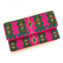 Load image into Gallery viewer, beaded clutch purse, beaded bag, birthday gift for her, summer clutch, seed bead purse, beaded bag, seed bead clutch, summer bag, clutch bag, engagement gift, bridal gift to bride, bridal gift, Fuchsia purse, gifts to bride, wedding gift, bride gifts, cross body purse, bride to be gift, engagement gift, bachelorette gifts, best friend gift, best selling item, party bag, summer purse, boho clutch, best friend gift, bridesmaid gift, Bohemian bag