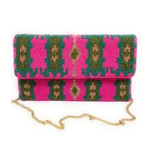Load image into Gallery viewer, beaded clutch purse, beaded bag, birthday gift for her, summer clutch, seed bead purse, beaded bag, seed bead clutch, summer bag, clutch bag, engagement gift, bridal gift to bride, bridal gift, Fuchsia purse, gifts to bride, wedding gift, bride gifts, cross body purse, bride to be gift, engagement gift, bachelorette gifts, best friend gift, best selling item, party bag, summer purse, boho clutch, best friend gift, bridesmaid gift, Bohemian bag