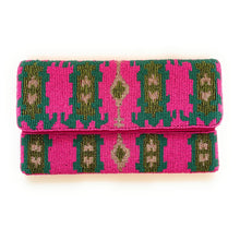 Load image into Gallery viewer, beaded clutch purse, beaded bag, birthday gift for her, summer clutch, seed bead purse, beaded bag, seed bead clutch, summer bag, clutch bag, engagement gift, bridal gift to bride, bridal gift, Fuchsia purse, gifts to bride, wedding gift, bride gifts, cross body purse, bride to be gift, engagement gift, bachelorette gifts, best friend gift, best selling item, party bag, summer purse, boho clutch, best friend gift, bridesmaid gift, Bohemian bag