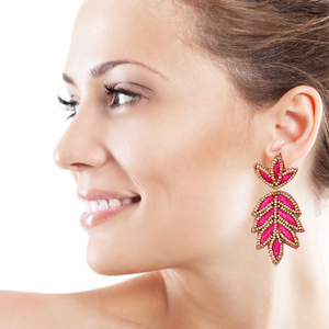 Pink Gold Drop Earrings