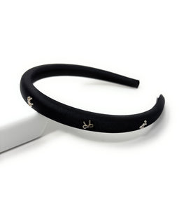 Thin Silver Bow Baroque Headband