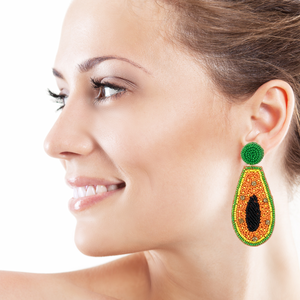 papaya Beaded Earrings, beaded pineapple Earrings, fruit Earrings, papaya  love Beaded Earrings, fruity earrings, papaya lover bead earrings, multicolor beaded earrings, tropical earrings, Beaded earrings, papaya bead earrings, papaya seed bead earrings, fruit accessories, summer accessories, spring summer earrings, gifts for mom, best friend gifts, birthday gifts, fruit jewelry, fruit bead earrings, papaya earrings accessory, multicolor earrings, summer beaded earrings 