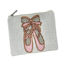 Load image into Gallery viewer, ballerina beaded Coin Purse Pouch, preppy ballerina white Beaded Coin Purse, pink bow Purse, bow Beaded Purse, Summer Coin Purse, Best Friend Gift, Boho bags, Wallets for her, boho gifts, boho pouch, boho accessories, best friend gifts, tween girl gifts, pink bow beaded coin pouch, miscellaneous gifts, best seller, best selling items, ballerina gifts, birthday gifts, preppy beaded wallet, party favors, ballet gifts for her, money pouch, wallets for girls, bohemian wallet, batch gifts, mother’s day gift, bal